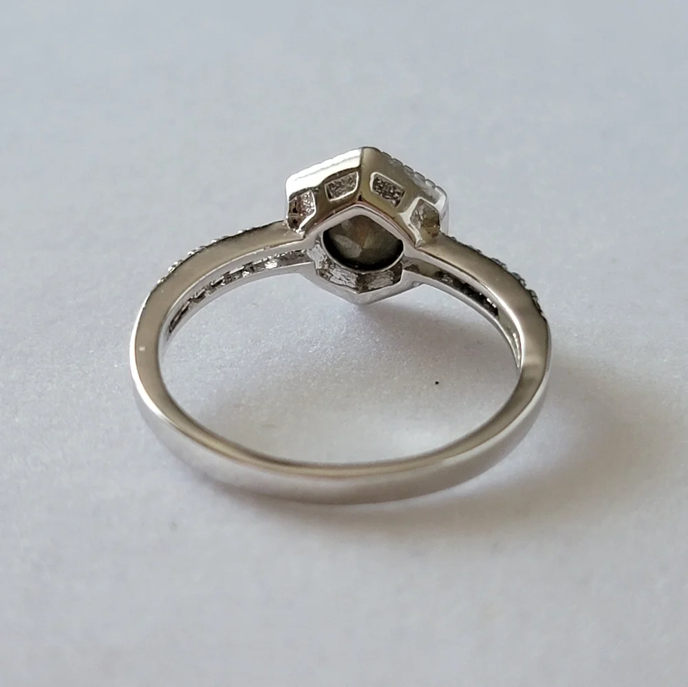 Fragrant Jewels Sparkling Irridescent Hexagon Ring